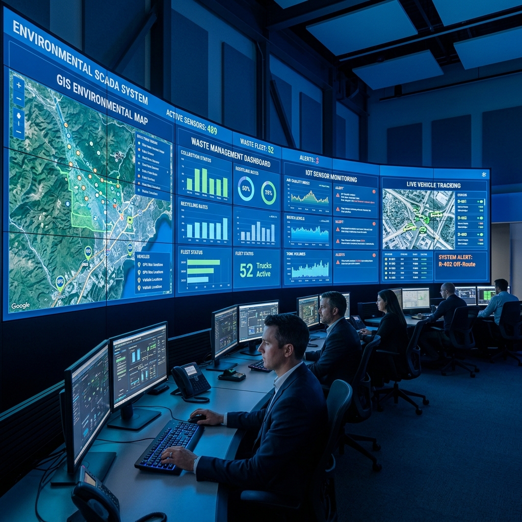GIS SCADA Digital Monitoring Control Room